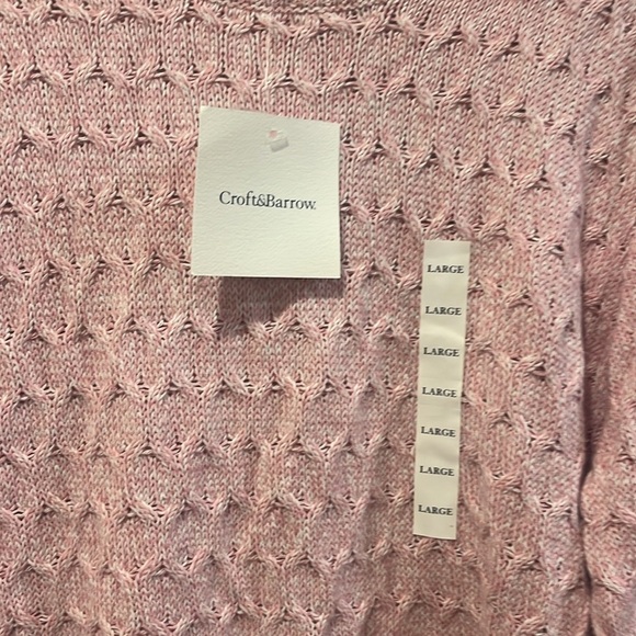 NWT Croft & barrow women’s crew neck pullover sweater size large . - Picture 3 of 8